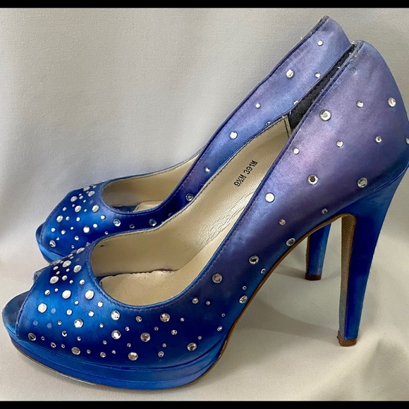 Touch Ups Women’s Royal Blue Platform Stilettos - Picture 9 of 16